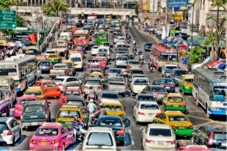 Бангкок Таиланд пробки на дорогах