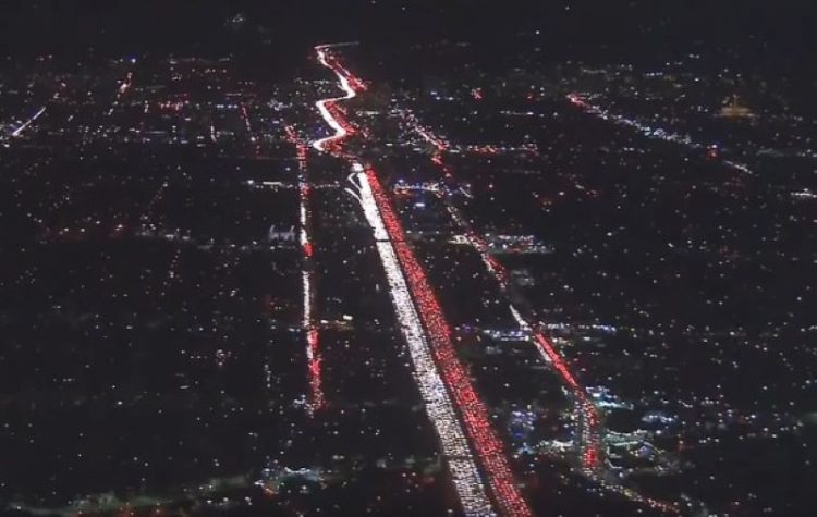 Лос-Анжелес США пробки на дорогах