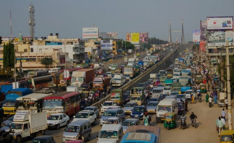 Бангалор Индия пробки на дорогах