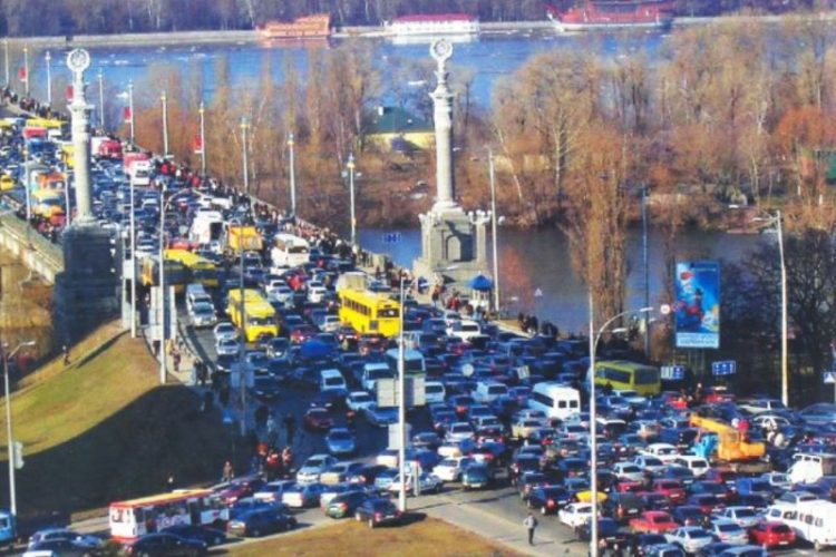 Киев Украина пробки на дорогах