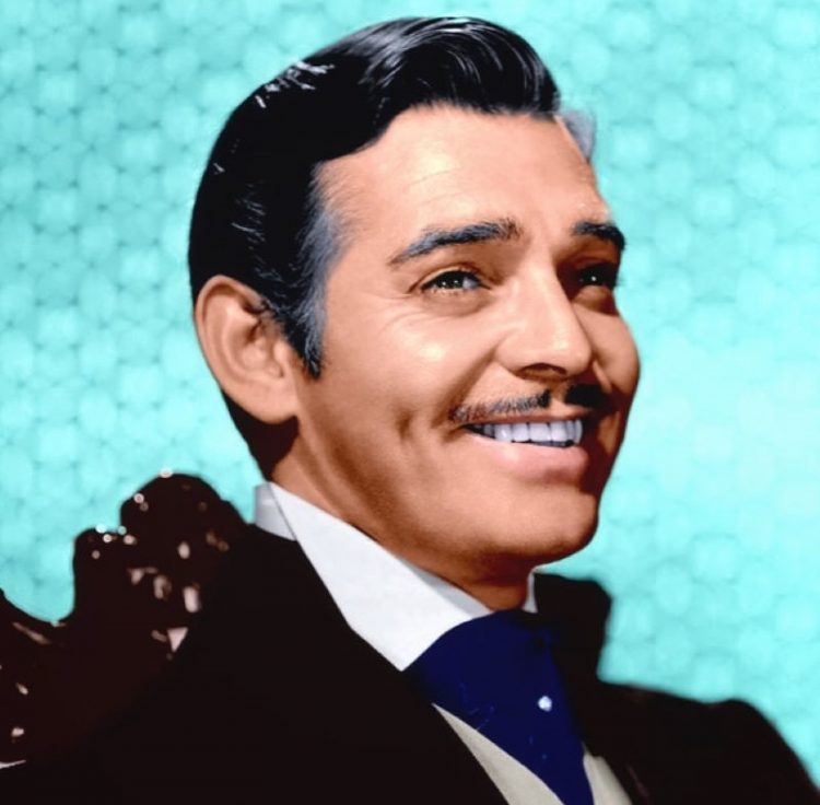 Clark Gable retro foto zvozd s ulybkoy