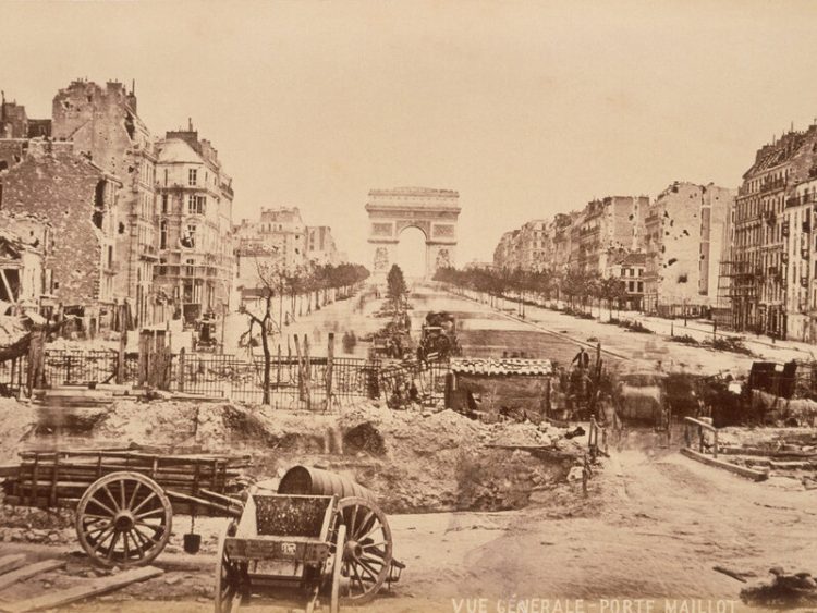 1871 Франция Париж Елисейские поля