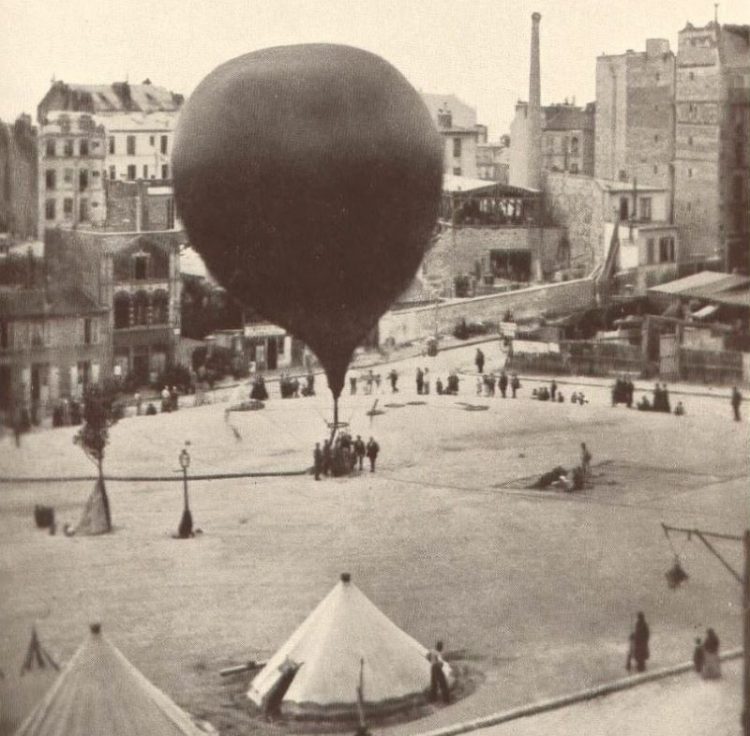 1870 Первый почтовый воздушный шар Нептун Парижа