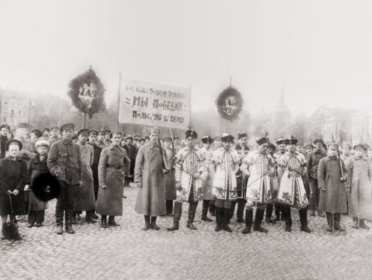 1920 Россия Петроград Парад 1-го мая