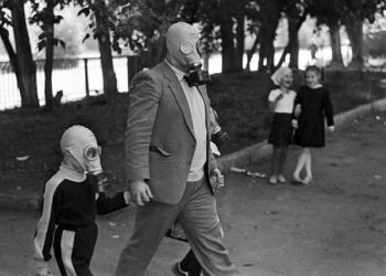 1989 СССР Новосибирск Школьные учения по гражданской обороне